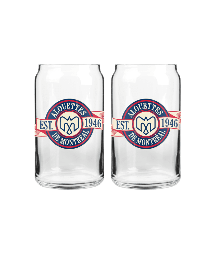 Montreal Alouettes 16oz Banner Can Glass