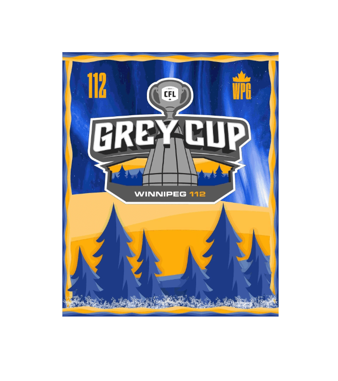 CFL 112th Grey Cup - Winnipeg – Limited Edition - 100% Cotton Material for Quilting